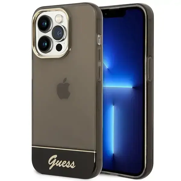 Guess Translucent Hardcase for iPhone 14 Pro - Black