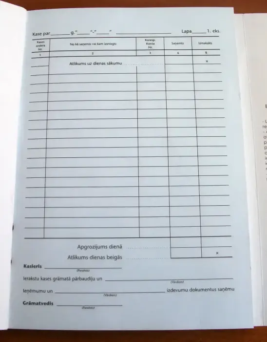 Kases grāmata paškopējoša A5, 50 kompl. Foto 3