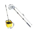 360° rotating mop set: bucket, 2x microfibre pads, drain — Photo 6