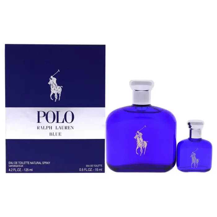 Ralph Lauren Polo Blue tualettvee komplekt meestele, 125 ml + 15 ml miniatuur