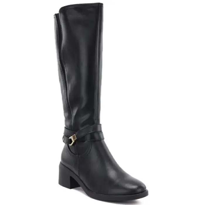 Naiste leather saapad with heels, insulated, black, Sergio Leone KZ-13-S - Buty: 37