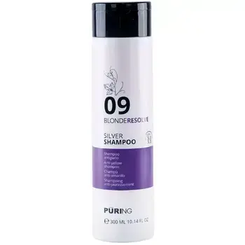 Puring 09 BlondeResolve Silver Shampoo - Neutralizační šampon pro blond, šedé a odbarvené vlasy 300ml