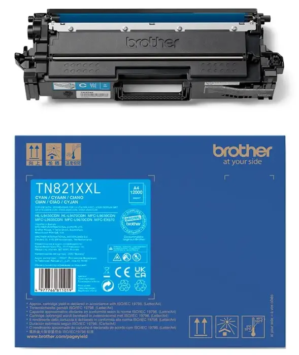 BROTHER toner TN-821XXLC cyan, 12000str., HL-L9430CDN, HL-L9470CDN, MFC-L9670CDN, O