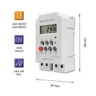 Qoltec Electronic Timer PC0629 for DIN Rail | LCD — Photo 3
