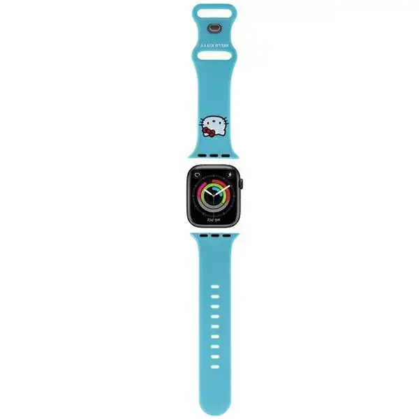 Сисиликоновый ремешок Hello Kitty для Apple Watch 38/40/41mm - Голубой
