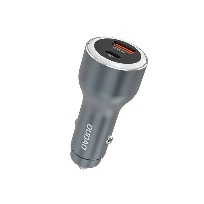 Автомобильное зарядное устройство Dudao R4Ultra 120W USB-A & USB-C - Серое