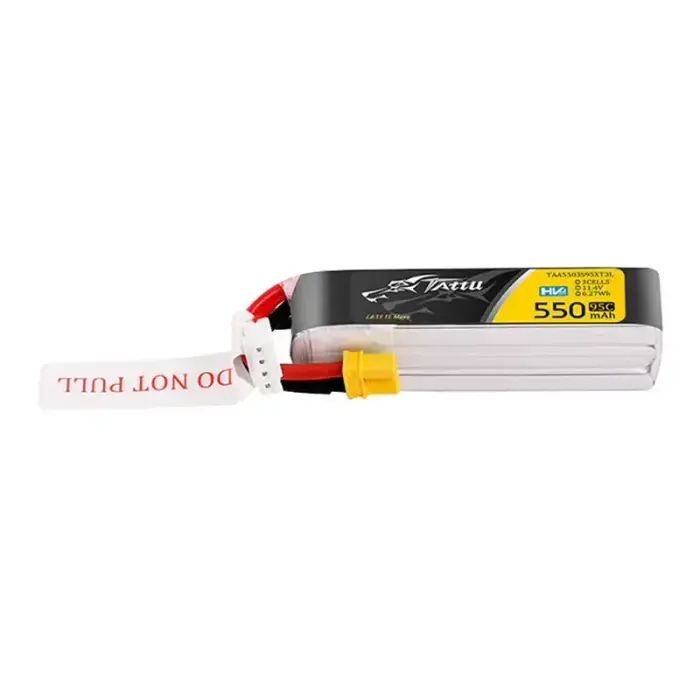 Tattu 3s 550mAh 95C 11.4V HV Lipo akumulators ar XT30 spraudni, garais iepakojums