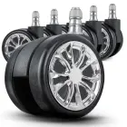 Kółka gumowane do foteli czarne Sofotel 5 szt Foto 1