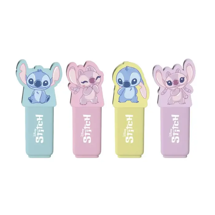 Disney Stitch komplekts no 4 marķieriem ar uzgali