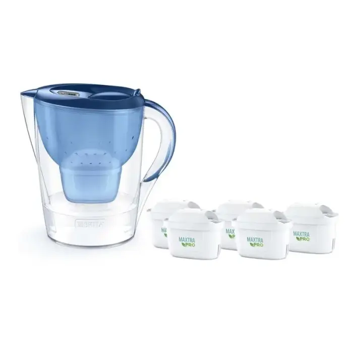 Brita Marella XL filterkann + 5 MaxtraPro PP filtrit (3.5l; sinine)