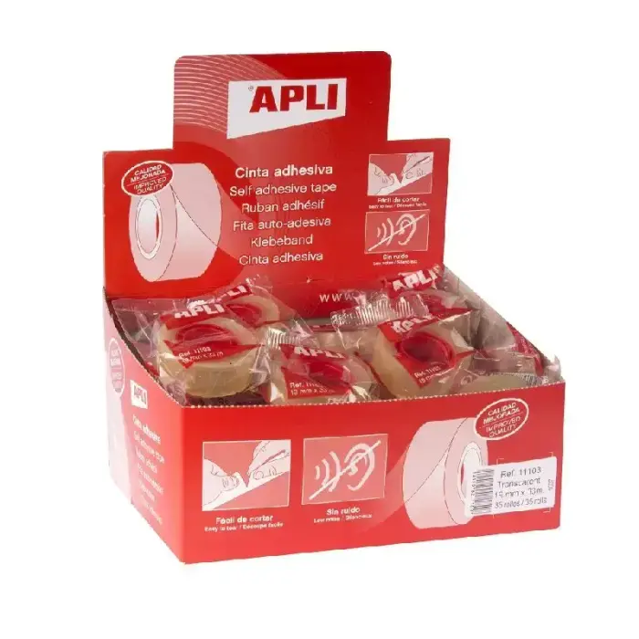 Adhesive tape APLI 19mm x 33m, clear