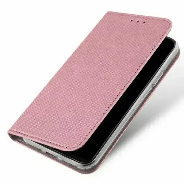 Smart Magnet atverams maciņš Xiaomi Redmi 10C, rozā zelts