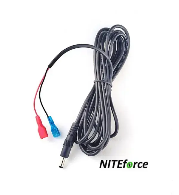 NITEforce 3m akumuliatoriaus kabelis 6V/12V išoriniam maitinimo šaltiniui