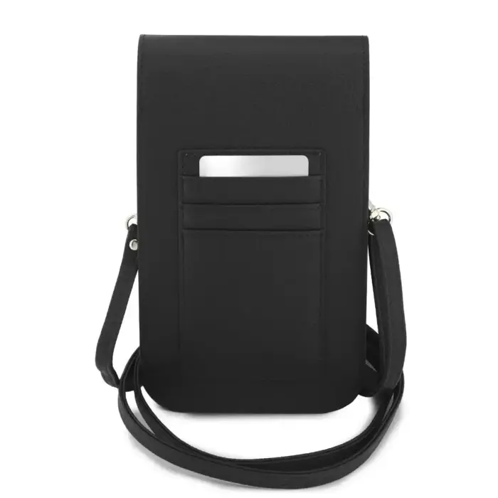 Guess PU Grained 4G Metal Logo Phone Bag Black