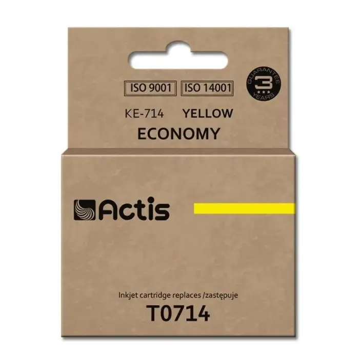 Actis KE-714 tinte (aizstāj Epson T0714, T0894, T1004; Standarta; 13.5 ml; dzeltena)
