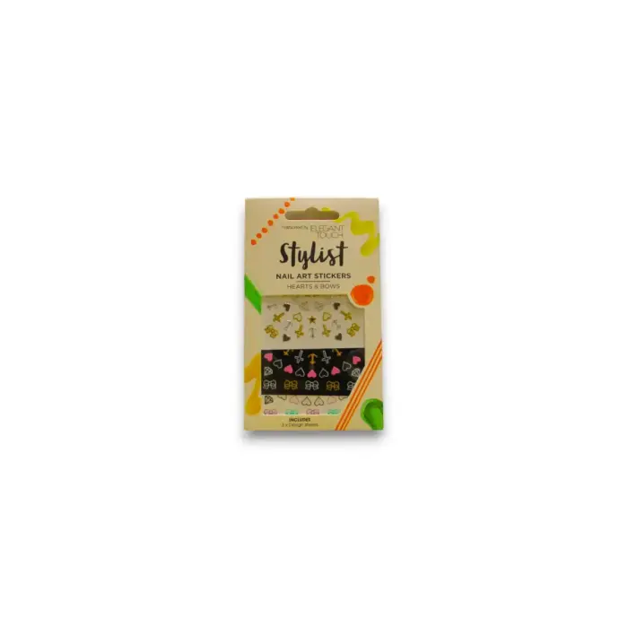 Elegant Touch Stylist küünekaunistuste trio komplekt, Südamed ja Paelad, 3 tk