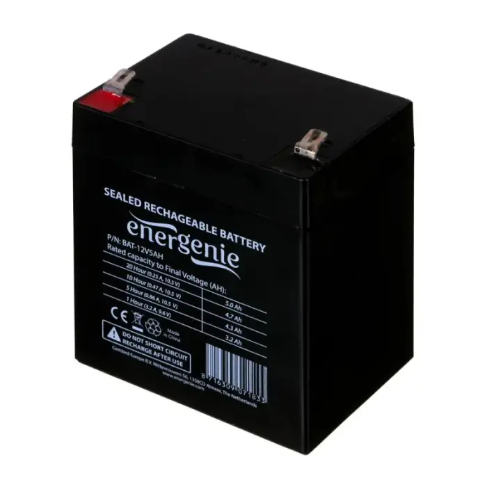 GEMBIRD BAT-12V5AH universāls akumulators (5000mAh)