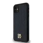DKNY PU Leather Repeat Pattern Stack Logo MagSafe Case for iPhone 11 Black — Photo 2