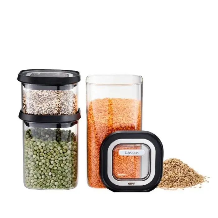 Ristkülikukujuliste anumate komplekt Gefu 12807, 1,4 l, 3 tk