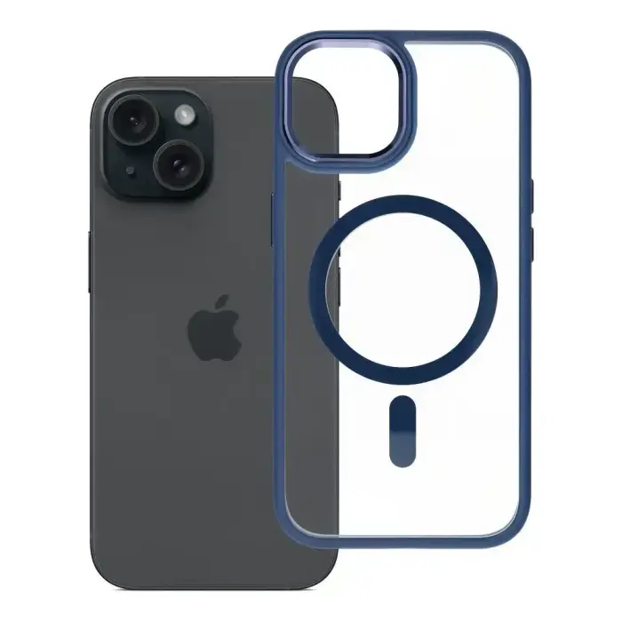 ROAR Mag Bumper ümbris iPhone 15, MagSafe ühilduv, tumesinine