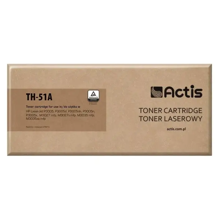 Actis TH-51A tooner (asendab HP 51A Q7551A; Standardne; 6500 lehekülge; Must)