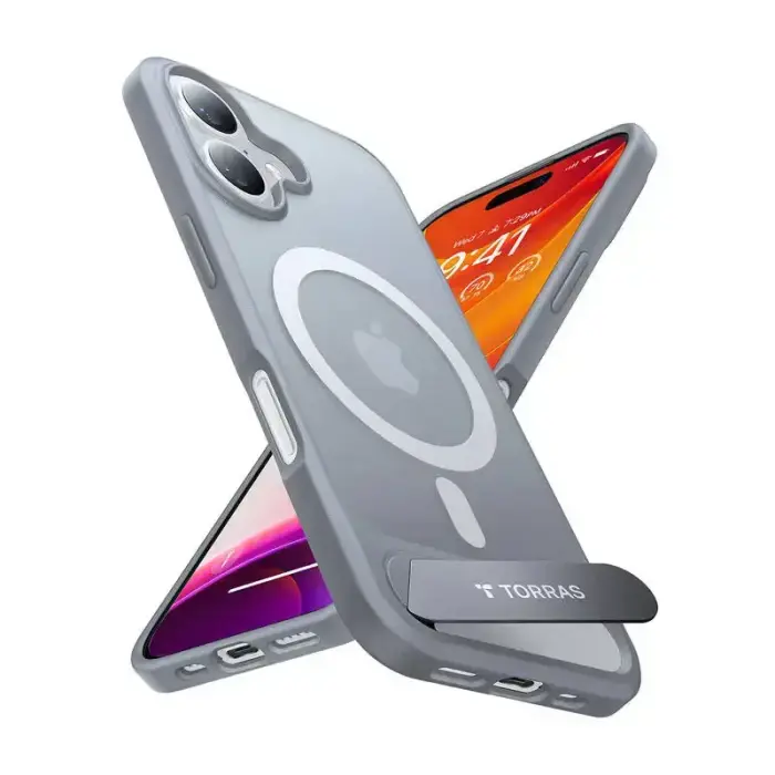 Torras Pstand seeria ümbris iPhone 16 Plus-le (titaanhall)
