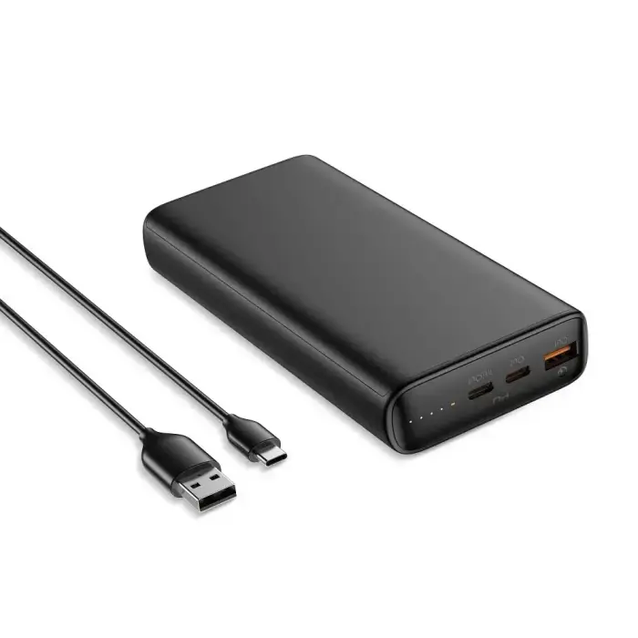 Veger T100 (W2032C-100) Powerbank | 20 000 mAh | 100W | PD, QC | USB-A, USB-C | Melns