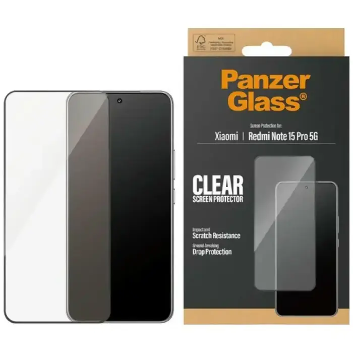 PanzerGlass Ultra-Wide Fit aizsargstikls Xiaomi Redmi Note 15 Pro 5G