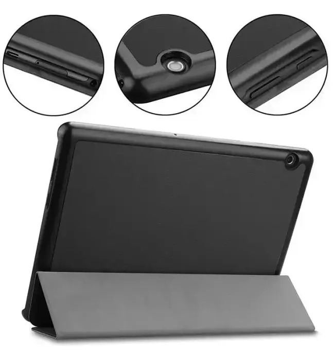 Tactical Book Tri Fold Case for iPad Air 11 2024 / Air 5 2022 / Air 4 2020 – Black