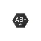 Bloodgroup Hexagon Rubber Patch – AB Neg — Photo 1