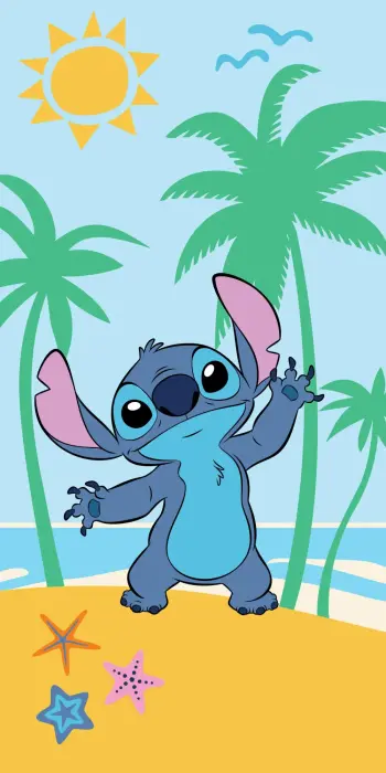 Lilo and Stitch Cotton Beach Towel 70x140 cm Halantex
