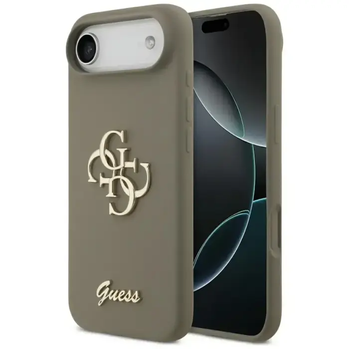 Guess Silicone Big 4G Script ümbris iPhone, pruun