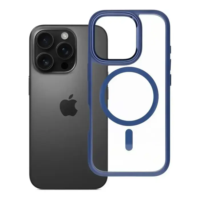 ROAR Mag Bumper ümbris iPhone 16 Pro jaoks, MagSafe ühilduv, tumesinine