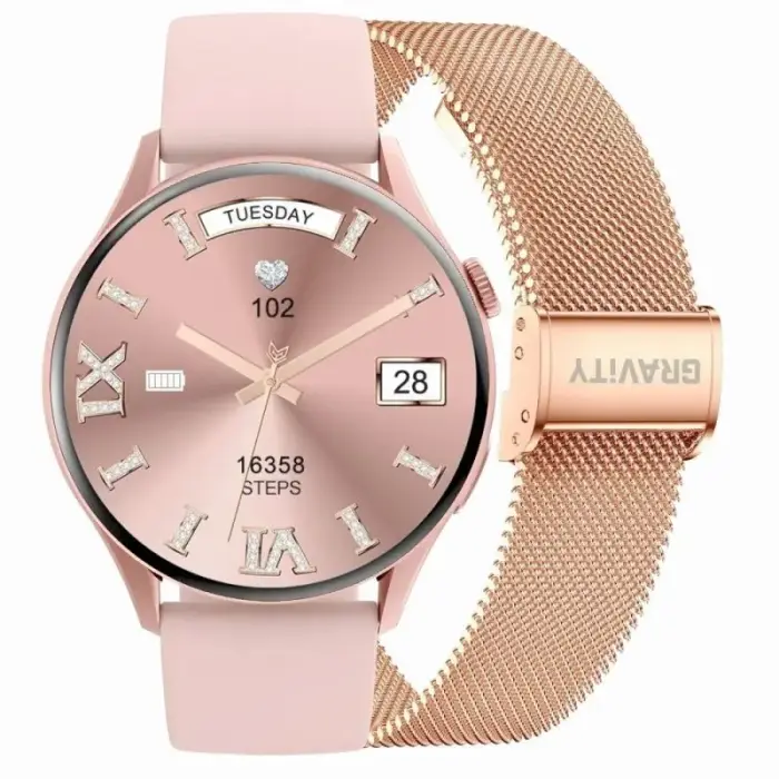 Išmanusis laikrodis Gravity Rose Gold Strap + Bracelet GT11-5