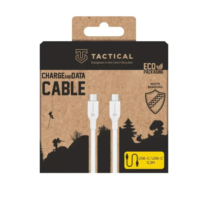 Tactical Stitch Thread Cable USB-C to USB-C 0.3m White