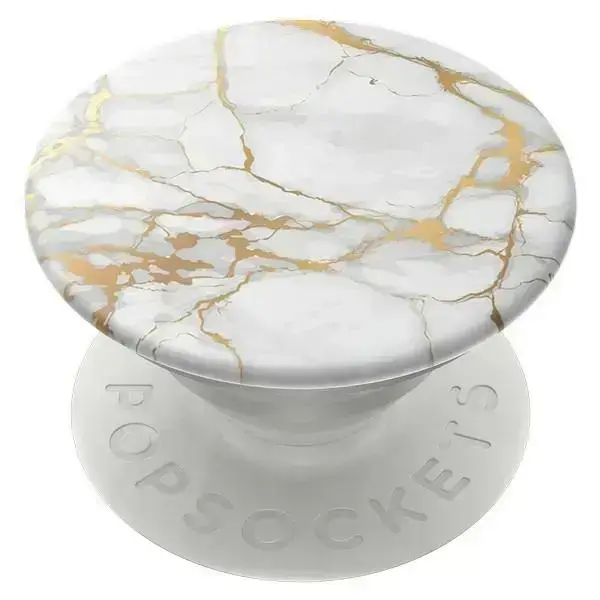 PopSockets 2 Gold Lutz Marble telefonihoidik ja -alus