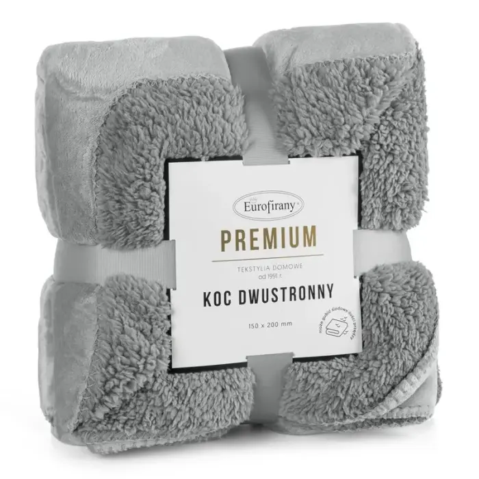 Blanket Tedy Eurofirany 150x200 cm, silver, reversible