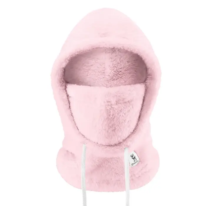 Зимняя балаклава Qunature Arctic Velvet, размер M – розовая