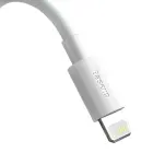 Baseus Simple Wisdom data transfer and charging cable | USB-A to Lightning | 12W | 1.5m | white | 2-pack Photo