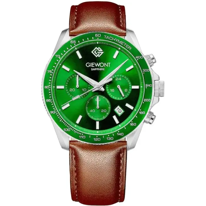 Meeste kell Giewont Chronograph Sapphire Brown Green GW3520-A6