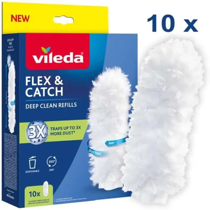 Сменные насадки для пипидастра Vileda Flex&Catch, 10 шт.