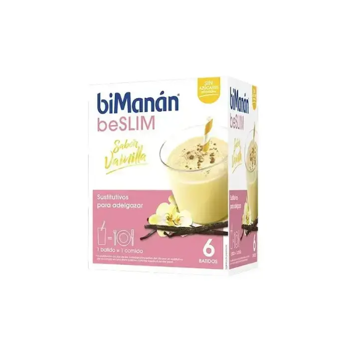 Bimanán Beslim vanilinis pieno kokteilis, 6 pakeliai