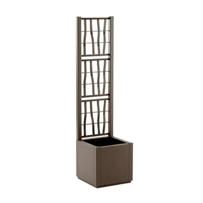 Lillekast ruudukujuline restiga Ethica 36x36x140cm pruun