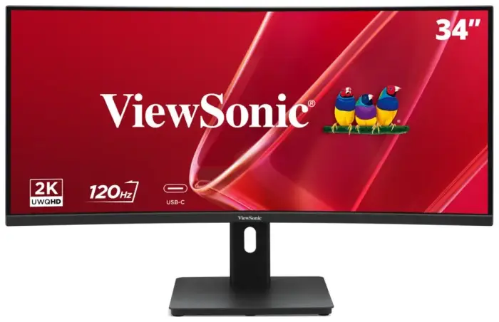ViewSonic VA3420C-2 34" 21:9, 3440 x 1440, VA zakřivený monitorius,120Hz,HDMI,DP,USB,USB-C 96W, speakers,reg.aukš. stavitelný