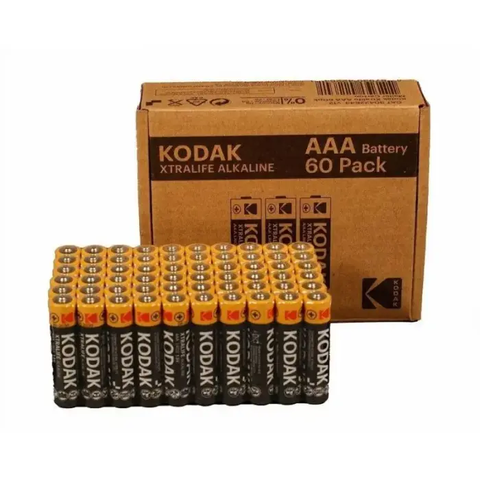 KODAK XTRALIFE ALKALINE BATTERIES AAA LR3 X 60 PCS