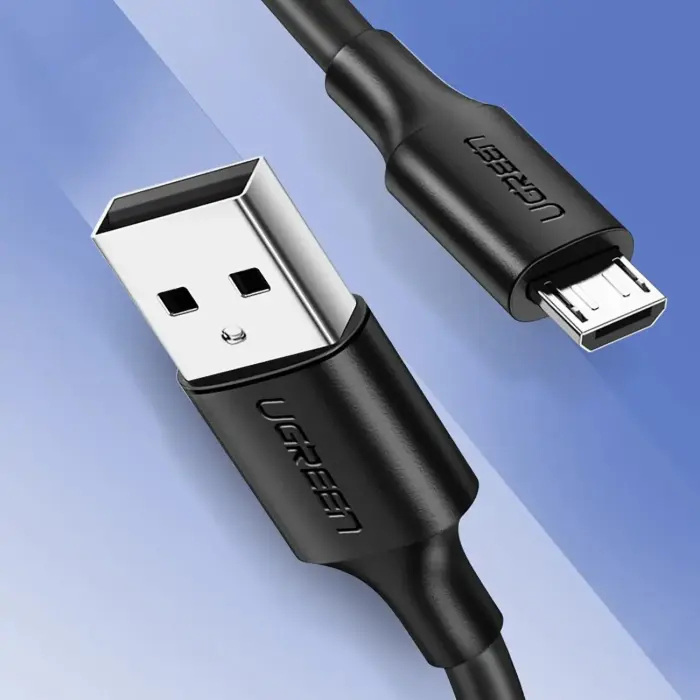 Kabel przewód micro USB - USB-A 25cm - czarny Foto 3