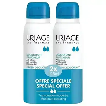 Uriage Fresh Deodorant Set - Sada osvěžujících deodorantů ve spreji 125ml