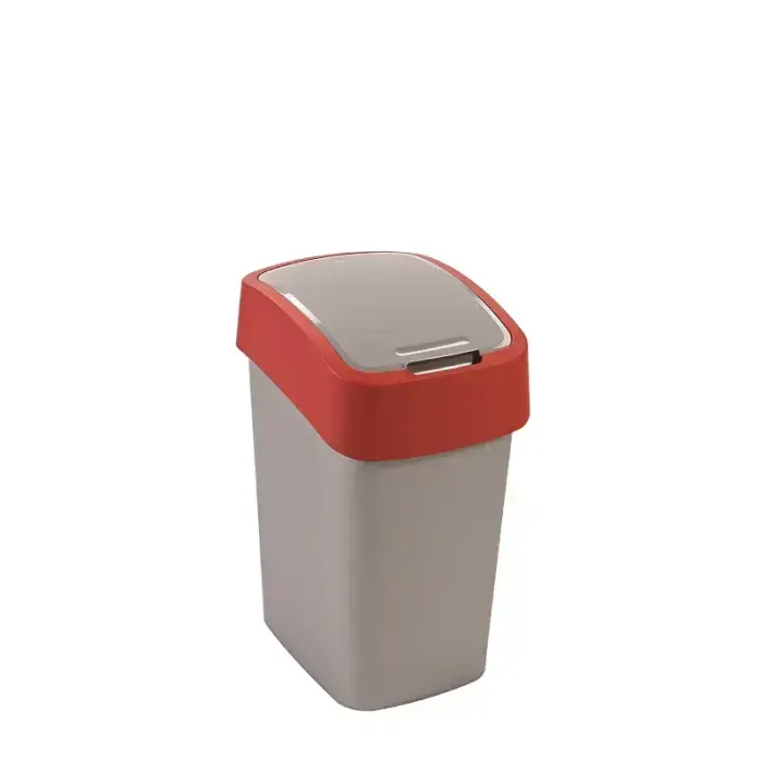 Atkritumu tvertne Flip Bin 25L sudraba/sarkana
