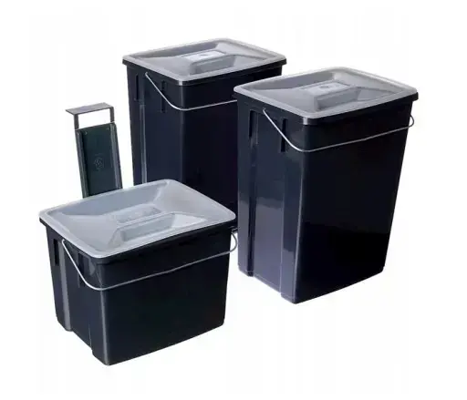 Atkritumu tvertņu komplekts Biobox 2x10L+6L, Pelēks