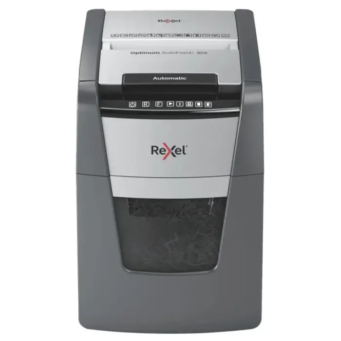 Popieriaus smulkintuvas Rexel Optimum AutoFeed+ 90X, P-4, 90 lapų, 34 l